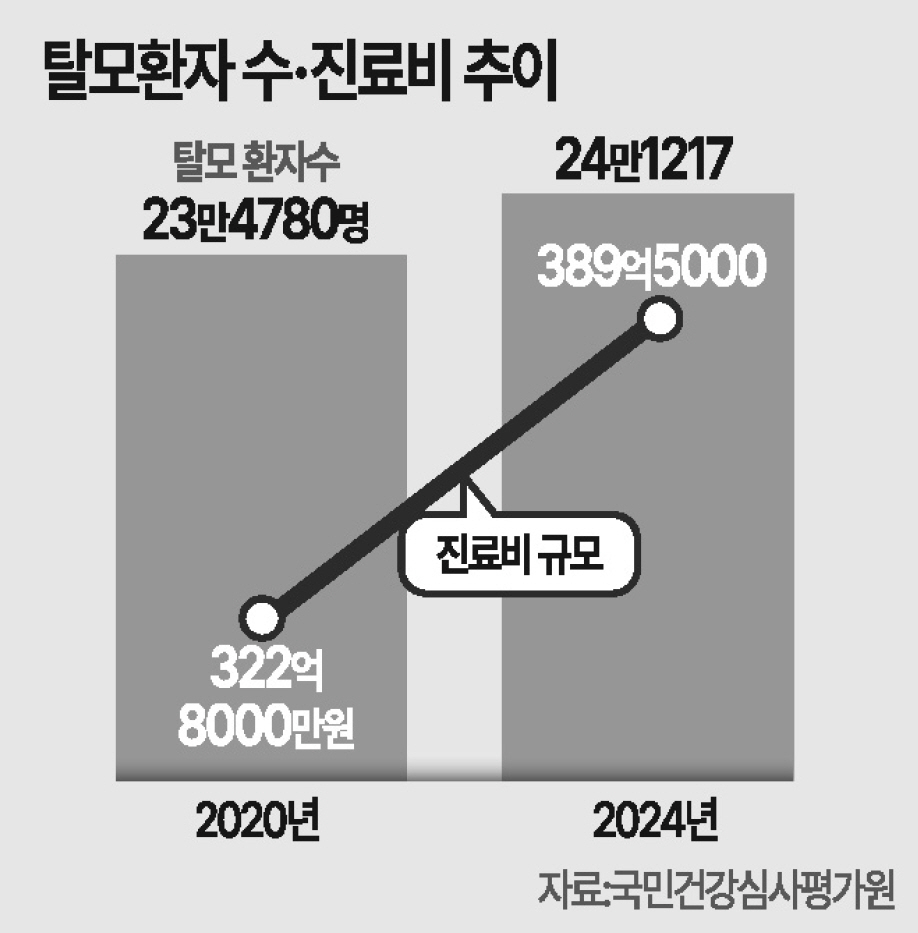 탈모약 건보 급여 기대감... 치료제 개발사에 '관심 집중' - 뉴스 썸네일 이미지