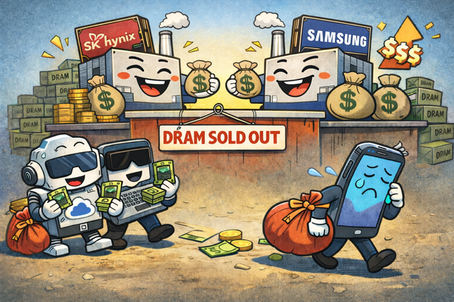 지난 1월 서버용 D램의 출하충족률이 66%로 집계되면서 고객사 3곳 중 1곳이 메모리 제품을 구매하지 못한 것으로 나타났다. 사진은 챗GPT가 그린 일러스트.
