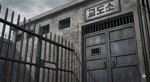 교도소  [생성형AI가 그린 일러스트]
