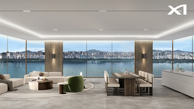 GS건설이 특허 출원한 ‘파노라마 조망 가능한 구조’ 설계가 적용된 예. [GS건설 제공]