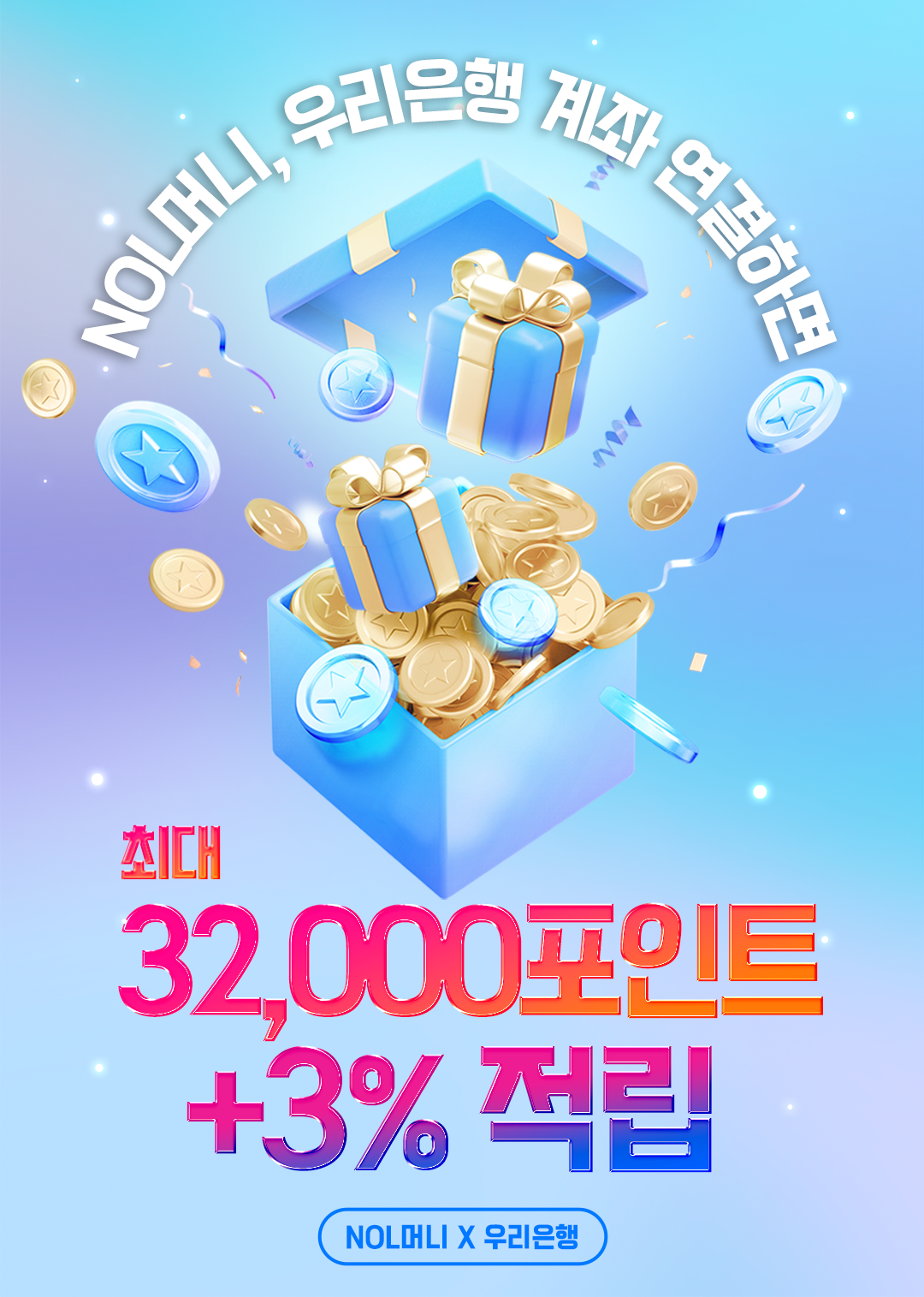 우리은행, 놀유니버스와 제휴...최대 3만2000포인트+3% 적립 쏜다 - 뉴스 썸네일 이미지