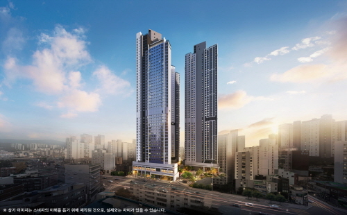 금정산 하늘채 루미엘 노을 투시도