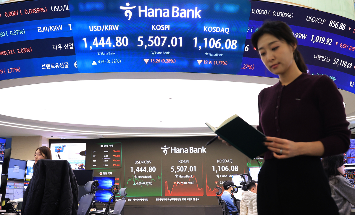 설 연휴 앞두고 코스피 5500선 털썩…‘18만전자’ 이뤘다