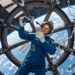 우주비행사 손에 들린 ‘스마트폰’…NASA, 휴대 첫 허용 ‘우주셀카’ 시대