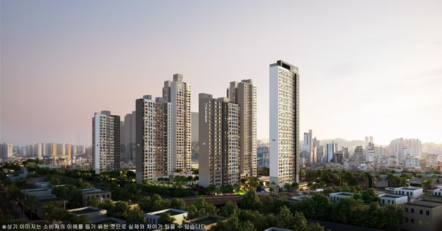 쌍용 더 플래티넘 온수역 투시도 [쌍용건설 제공]