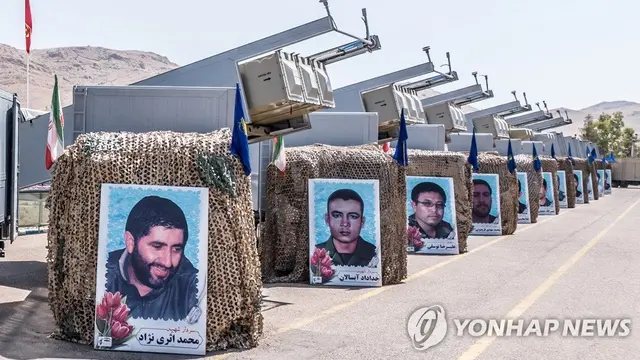 이란 이슬람혁명수비대(IGRC)가 운용하는 탄도미사일.[로이터 연합뉴스]