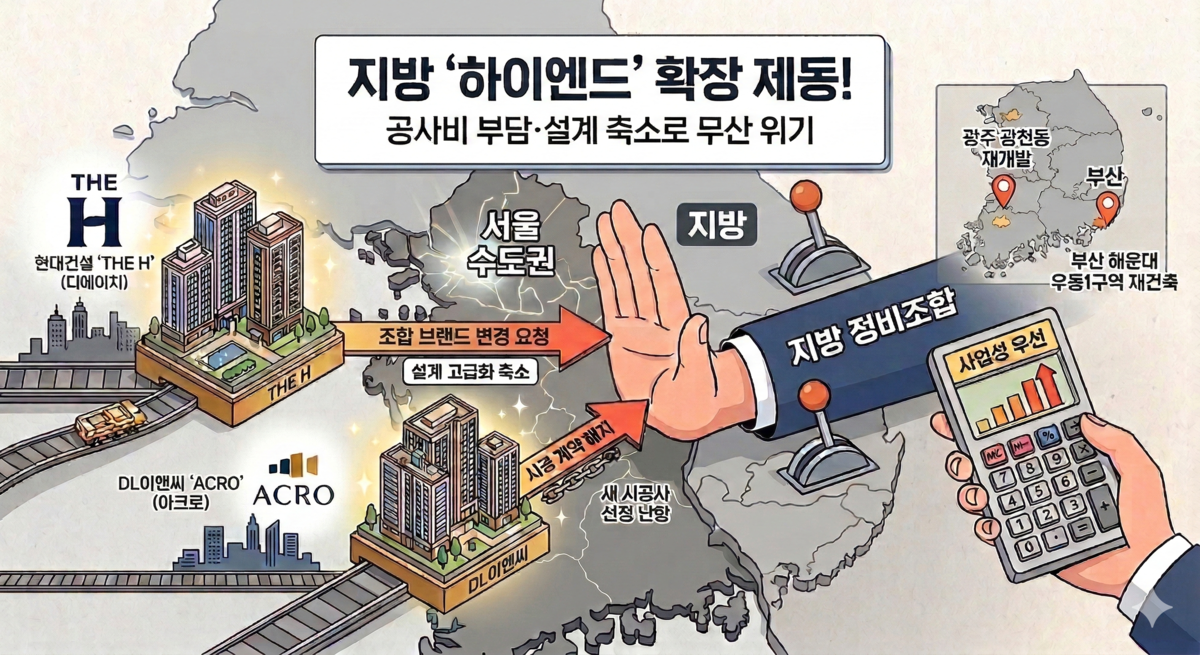 지방 갔던 ‘디에이치·아크로’…공사비 부담에 줄줄이 ‘퇴짜’