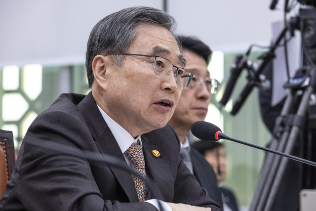 조현 외교부 장관이 6일 국회에서 열린 외교통일위원회 전체 회의에 출석해 중동 사태 관련 국민 신속 보호 미흡 관련 국민의힘 배현진 의원 질의에 답하고 있다. 연합뉴스