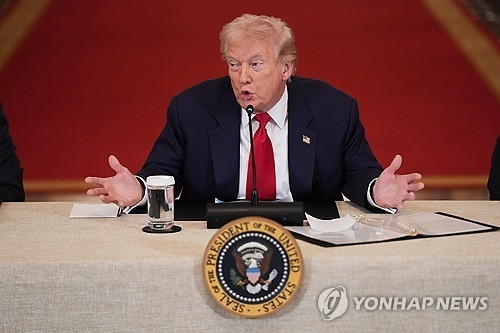 발언하는 트럼프 대통령 [AP=연합뉴스 자료사진]