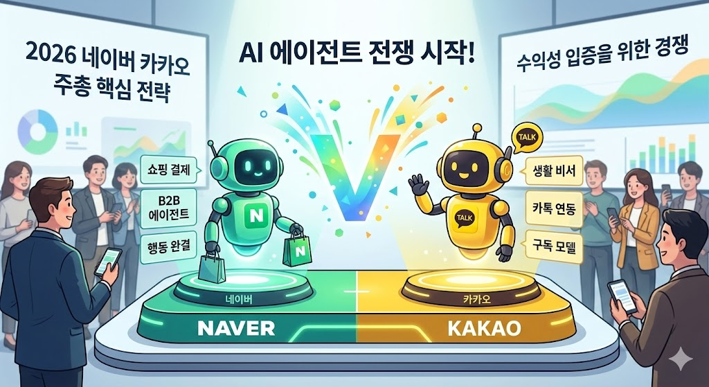 네카오 주총 관전포인트는 'AI 에이전트'...최수연·정신아가 제시할 ... - 뉴스 썸네일 이미지