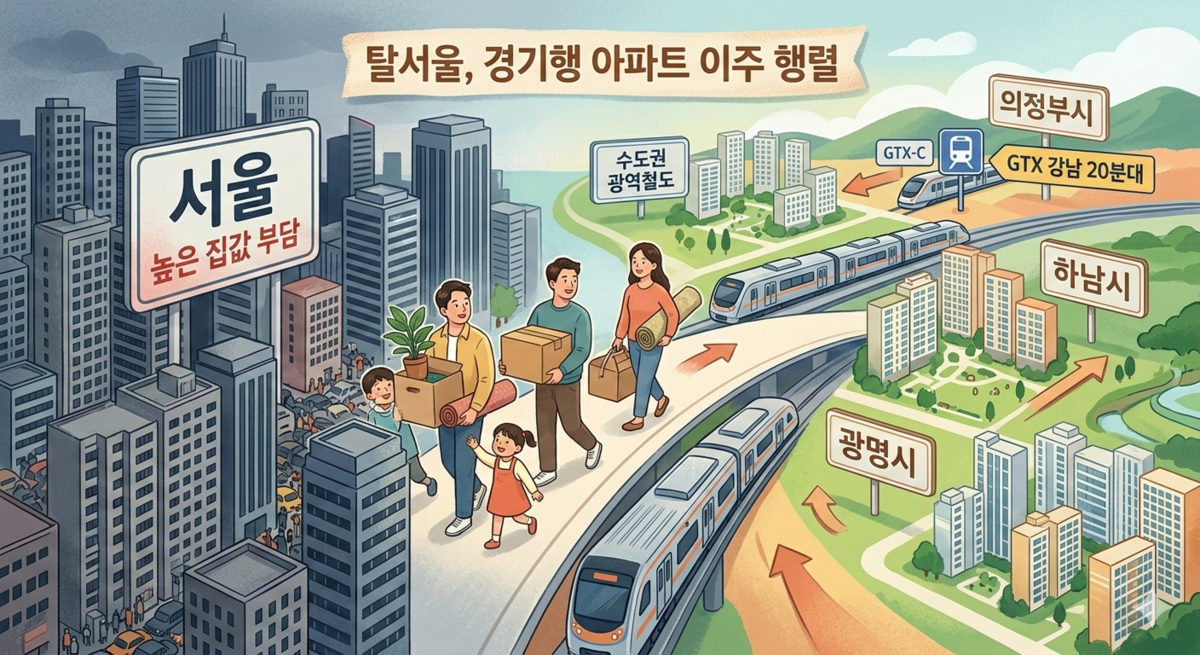 짐 싼 서울 시민...아파트 사서 하남·광명 갔다 - 뉴스 썸네일 이미지