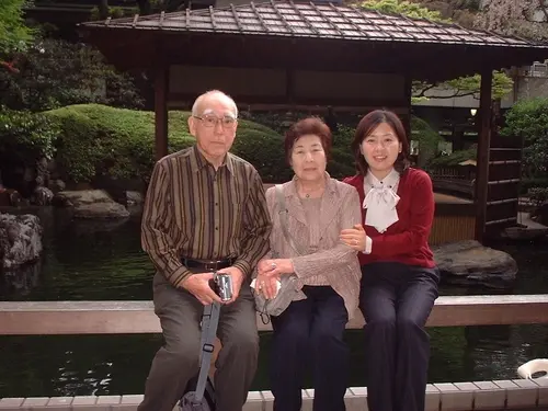 2008년 4월19일 하마다 시게타카(왼쪽부터), 하마다 요시에, 양향자. [양향자 국민의힘 최고위원 제공]