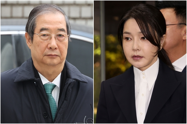 한덕수 전 국무총리(왼쪽)와 김건희. 연합뉴스