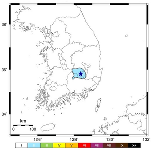 경북 성주서 규모 2.6 지진… 대구 등서 흔들림