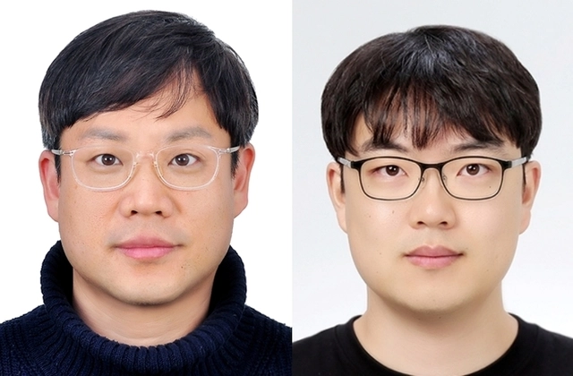 이정협(왼쪽) DGIST 전기전자컴퓨터공학과 교수, 김근하 박사후연수연구원. DGIST 제공.