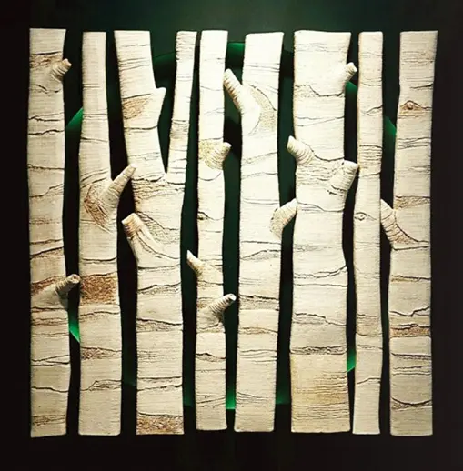 Birch blossom / 서윤제 작 / 82×92cm / ceramic on a board / 2022