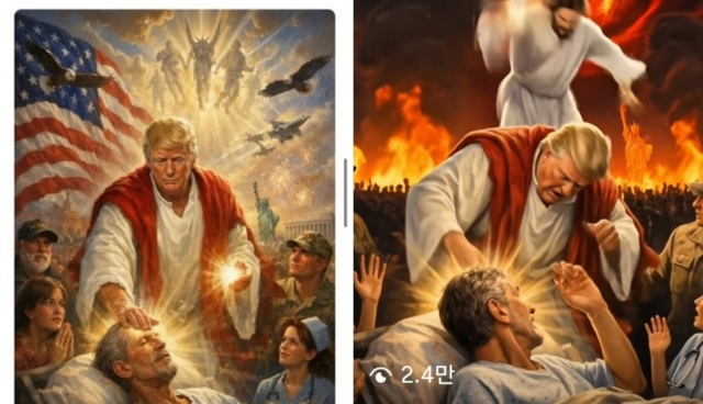 인스타그램에 노출된 도널드 트럼프 관련 게시물
