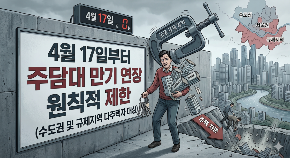 “집 안 팔면 대출도 없다”…17일부터 다주택자 자금줄 옥죄기 본격화