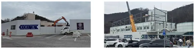 올해 1월 선산 휴게소 혼합민자 시범사업 건설공사 현황 [국토부 제공]

