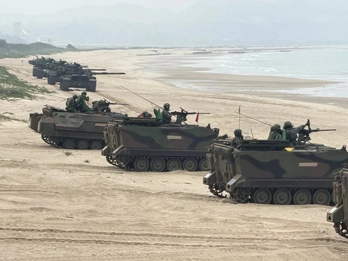 대만군 실탄훈련 [대만연합보 캡처]