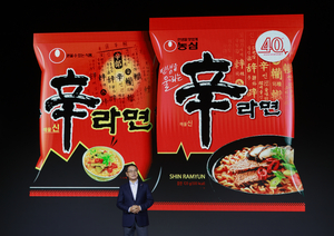[포토] 신라면 40주년 기자간담회, 발표하는 조용철 대표이사