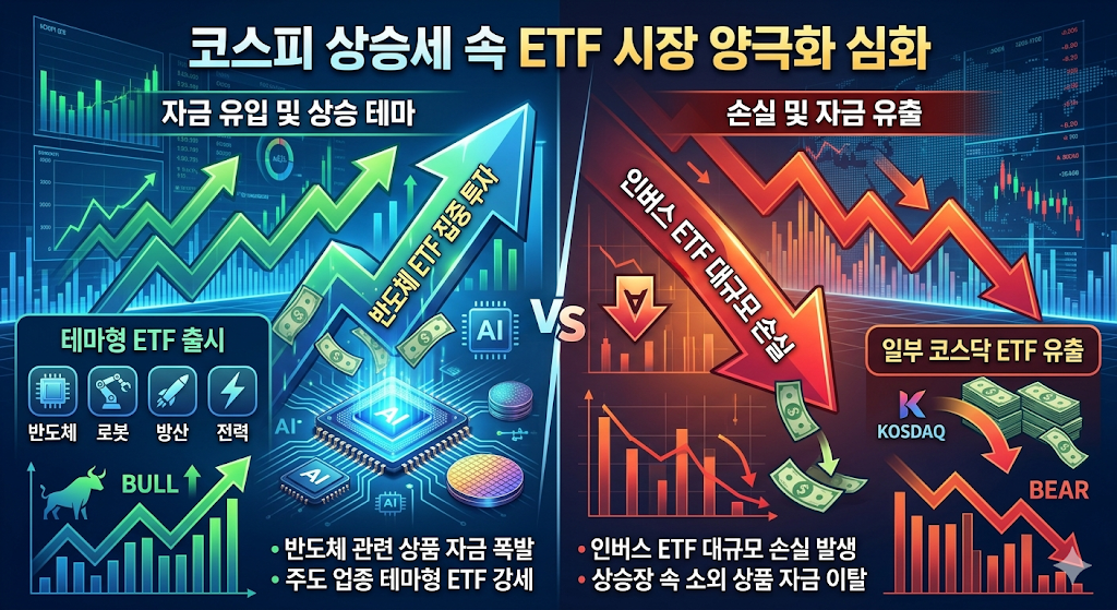 "삼전·SK하닉 따라가자"…반도체만 웃고 인버스 ETF ‘울상’