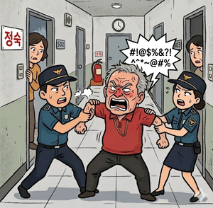 77세에 1년 감옥행…난동 말리는 경찰관에 행패, 침뱉고 잡아떼더니