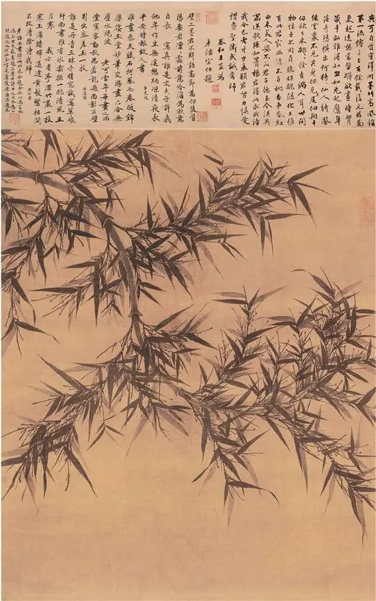 문동(文同)의  ‘묵죽도’(墨竹圖). [인민망 홈페이지 캡처]