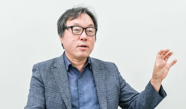 김일규 한국전자통신연구원(ETRI) 이동통신연구본부장이 31일 서울 중구 6G 포럼 사무실에서 디지털타임스와 만나 인터뷰하고 있다. 박동욱 기자 fufus@
