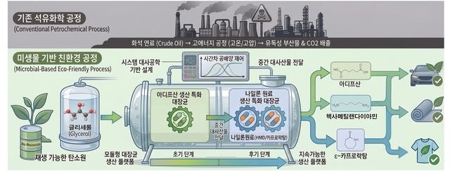 나일론6,6 및 나일론 6 단량체 생산 모식도. KAIST 제공.