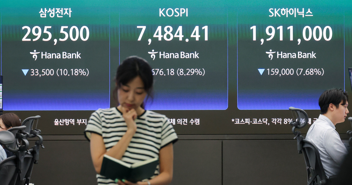 코스피, 시총 하루만에 534조 증발… 삼전 테슬라에 밀렸다