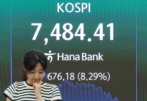 [포토] 코스피 8%대 폭락에 8000선 붕괴