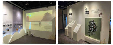 한국은행과 오죽헌·시립박물관이 공동주관한 화폐기획전 ‘四時貨色 : 국립공원의 사계, 화폐에 물들다’ 전시장이 국립공원 기념주화와 영상·사진 전시물로 꾸며져 있다. [한국은행 제공]