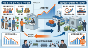 개인은 달러 팔고 기업은 쌓고…엇갈린 환율 베팅