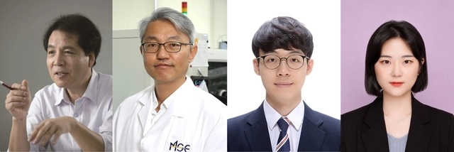 석상일(왼쪽부터) 교수, 최경진 교수, 김귀수 박사, 노영임 연구원. UNIST 제공.