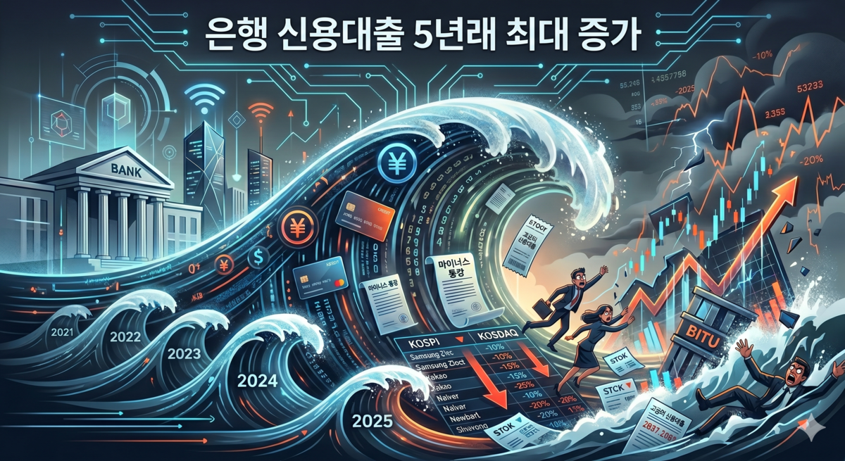 [기획] 마통 뚫어 ‘빚투’… 신용대출 5년래 최대