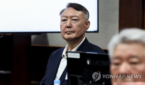 법정 출석한 윤석열 전 대통령 [연합뉴스 자료사진]