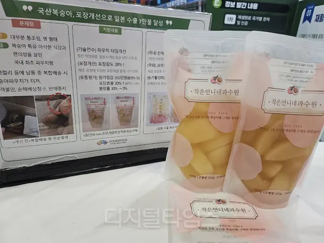 11일 경기 고양시 킨텍스에서 열린 월드푸드테크 컨펙스 2026(WFT26 ConfEx)에 마련된 전북바이오융합산업진흥원의 전시부스에 패키징 개선 사례가 전시돼 있다. [사진=안다솜 기자]