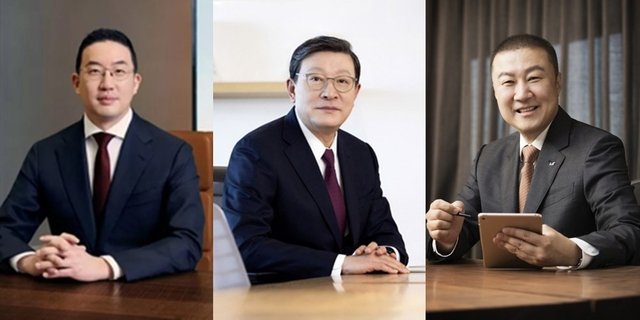 구광모(왼쪽부터) LG그룹 회장, 허태수 GS그룹 회장, 구자은 LS그룹 회장. 각 사 제공
