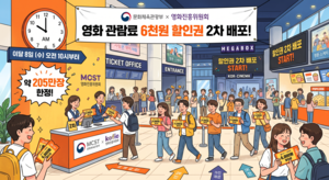 6000원 영화 할인권 205만장 풀린다…