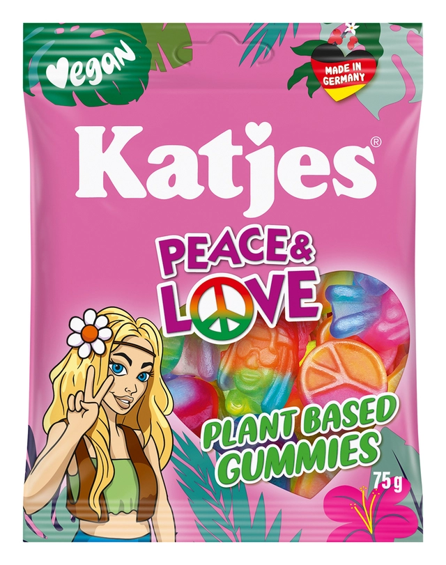 비건·클린뷰티페어에서 관람객에게 제공 예정인 캇예스(Katjes)의 ‘피스 앤 러브(Peace & Love)’ 제품 이미지. (비건·클린뷰티페어 제공)