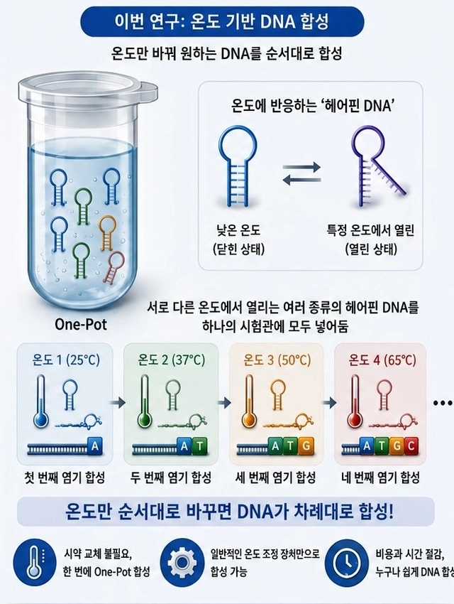 온도 기반 DNA 합성 기술 개념도. KAIST 제공.
