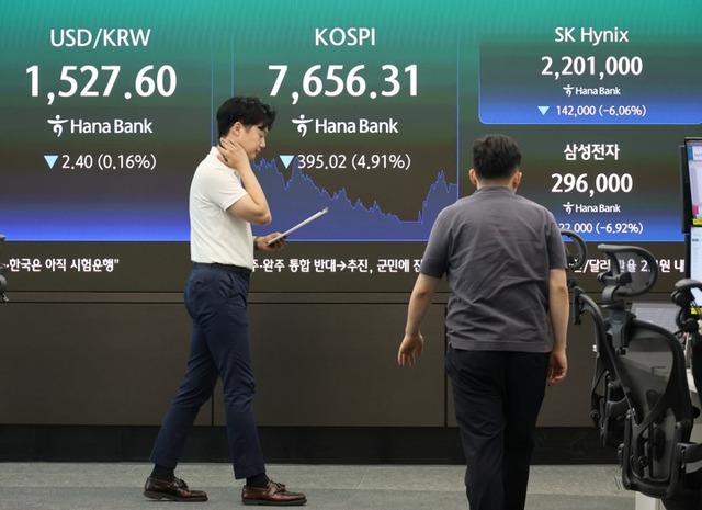 코스닥 마감…주식장 파란불 [연합뉴스 자료사진]