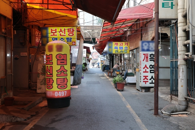 칠성개시장 골목. 연합뉴스