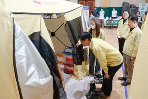 도성훈 인천시교육감, 쿠팡물류센터 화재 임시주거시설 운영 상황 점검