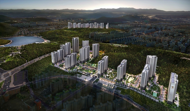 중앙공원 롯데캐슬시그니처 메인조감도 이미지.