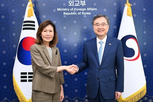 조현 외교부 장관과 미셸 스틸 주한미국대사. 조현 외교부 장관 엑스(X·옛 트위터).
