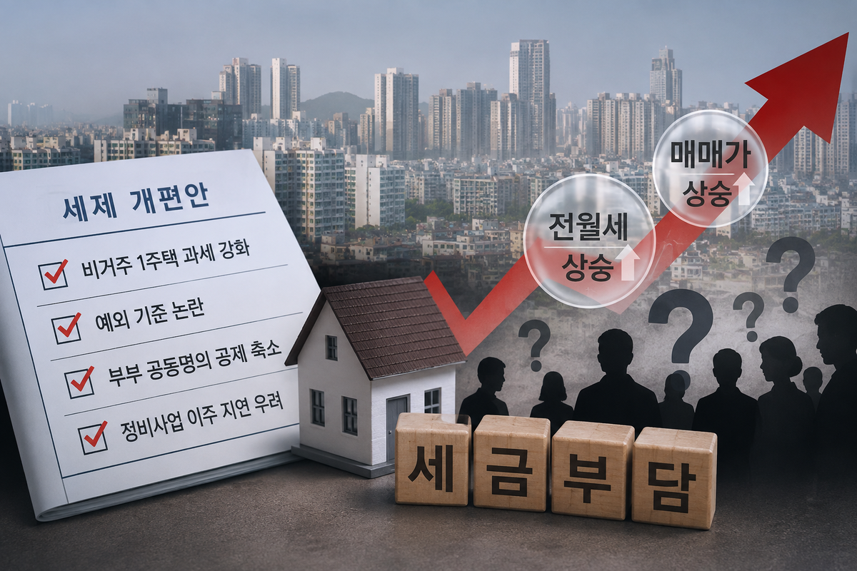 “비거주면 다 투기인가”…세제개편에 뿔난 부동산 민심