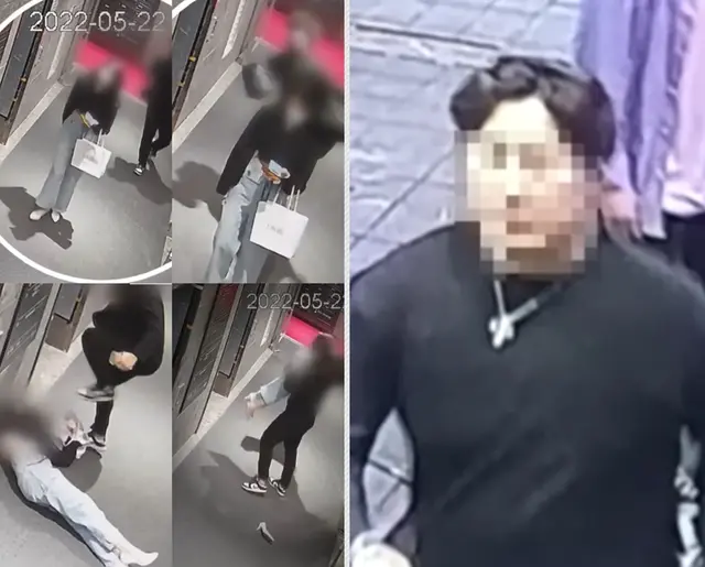 2022년 5월 22일 부산 부산진구 서면 한 오피스텔 건물 안으로 여성을 따라 들어가 머리 부위를 무차별 가격하고 성폭행을 시도한 남성 이모씨. 현재는 강간살인미수 혐의로 징역 20년형이 확정됐으며 피해여성 김진주씨(필명)에게 보복을 협박한 혐의로 징역 1년형이 추가로 선고돼 있다. [JTBC 보도(좌측)·CCTV 영상(우측) 갈무리]