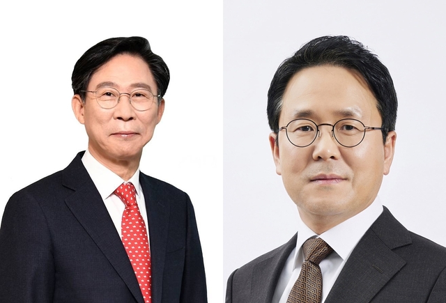 홍원학(왼쪽) 삼성생명 사장, 이문화 삼성화재 사장. [각 사 제공]
